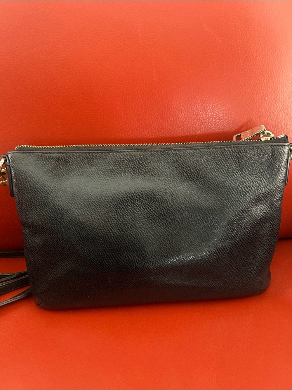 Coach East/West swing pack, black, leather and brown pop out pouch Crossbody - Picture 4 of 13